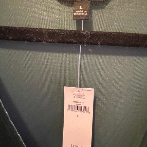 Banana Republic Velvet Green Holiday Dress (L) - Picture 2 of 2